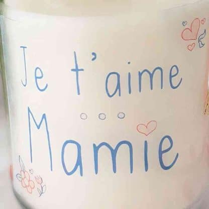 Bougie Jar - "Je t'aime Mamie"
