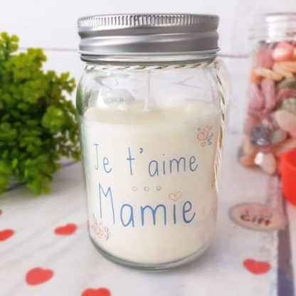 Bougie Jar - "Je t'aime Mamie"