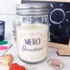 Bougie Jar - "Merci Directrice" - Collection florale