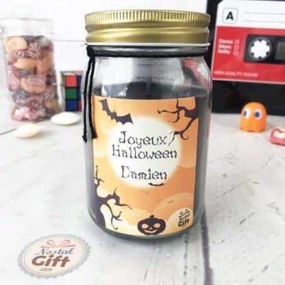 Bougie Jar personnalisée - Halloween (Prénom)
