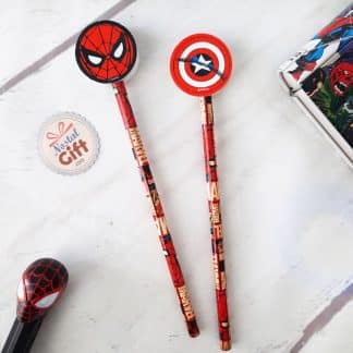Marvel - Set de 2 crayons avec gommes