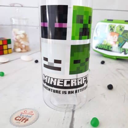 Minecraft - Bouteille d'eau transparente  "Adventure is an attitude"