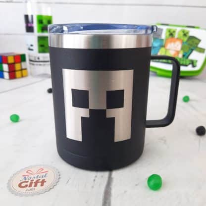 Mug isotherme noir Minecraft