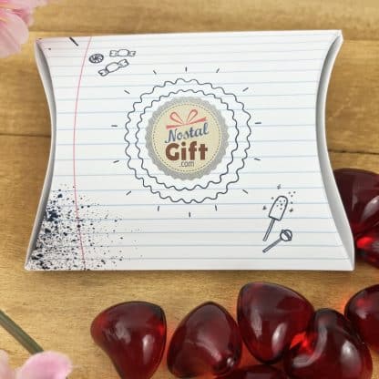 Boîte "Merci Nounou" - Perle de bain Coeur senteur fraise x 12 - Collection florale