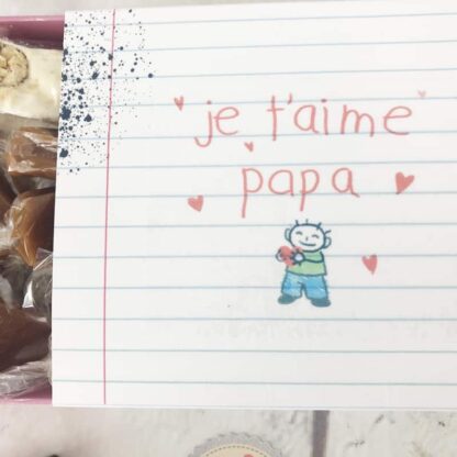 Boîte de 10 nougats tendres et 10 caramels au beurre salé - "Je t'aime Maman"