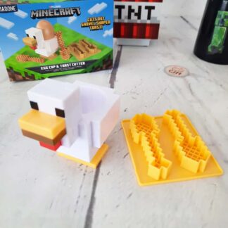 Minecraft - Kit Coquetier et emporte-pièces pour toast