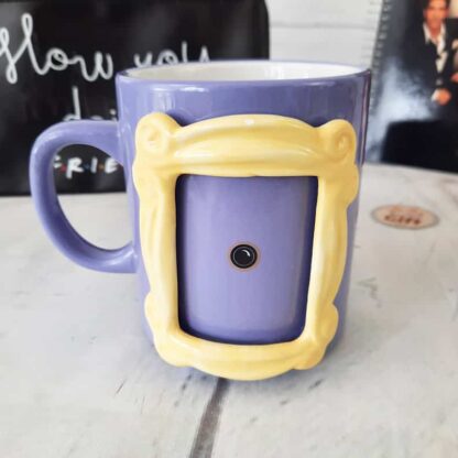 Friends - Mug violet avec cadre photo jaune