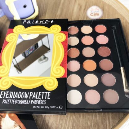 Palette d'ombres à paupières pour maquillage (avec miroir et pinceau) - Friends