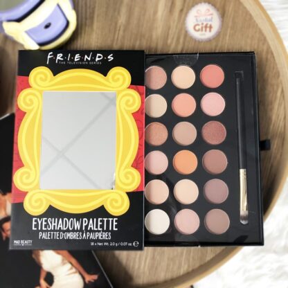 Palette d'ombres à paupières pour maquillage (avec miroir et pinceau) - Friends