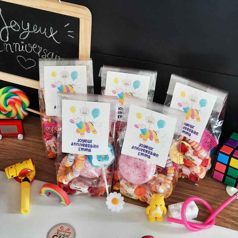 Sachets de bonbons personnalisés Haribo® Mini oursons d'or