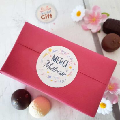 Cadeau Merci Maîtresse - Ballotin de 17 chocolats