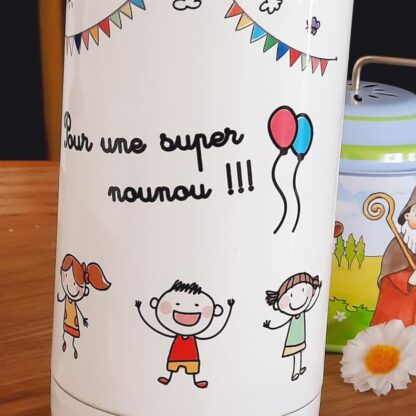 Bouteille de transport isotherme - Pour une super nounou - Cadeau nounou – Image 3