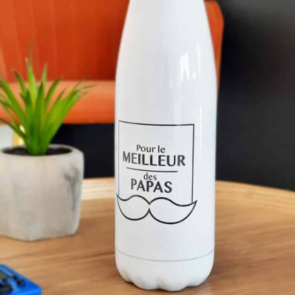 Bouteille de transport isotherme - Pour le meilleur des Papas - Cadeau Papa