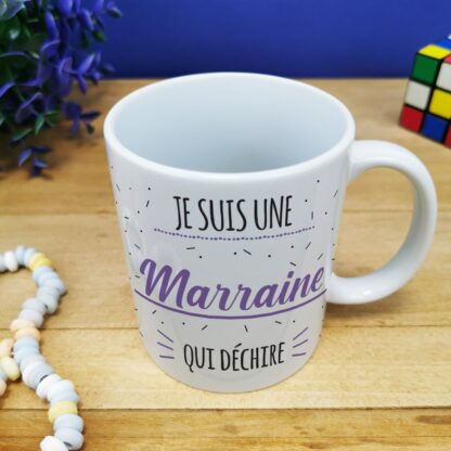 Mug "Je suis une marraine qui déchire" - Cadeau marraine