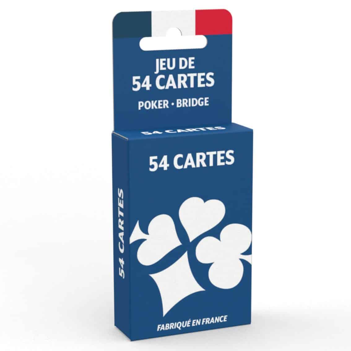 Lot de 2 Jeux de 54 Cartes France-Carte poker rami bridge Gauloise Bleue  rouge