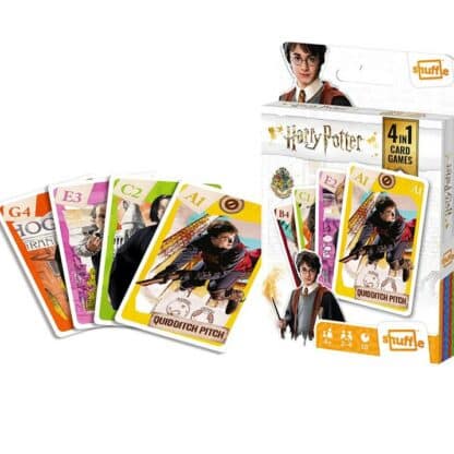 Harry Potter - Jeu de cartes 4 en 1 - Jeu de 7 familles, jeu de paires, jeu d'action et jeu de bataille
