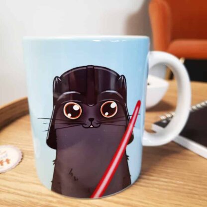 Mug bleu CatVador  - Mug Cadeau Original – Image 3