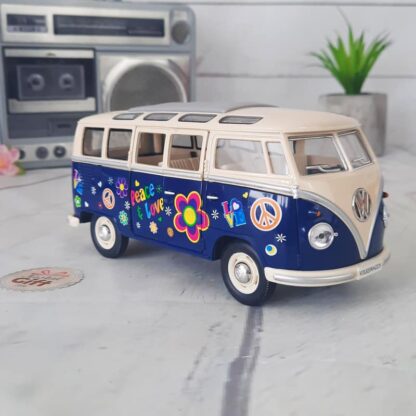 Miniature Volkswagen Bus T1 de 1962 - Peace and Love  (16,5 cm)
