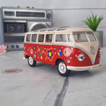 Miniature Volkswagen Bus T1 de 1962 - Peace and Love  (16,5 cm)