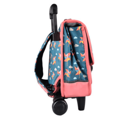 Cartable Fille 35 cm à roulette avec moulin à vent - Cameleon - Green Windmill - CP – Image 3