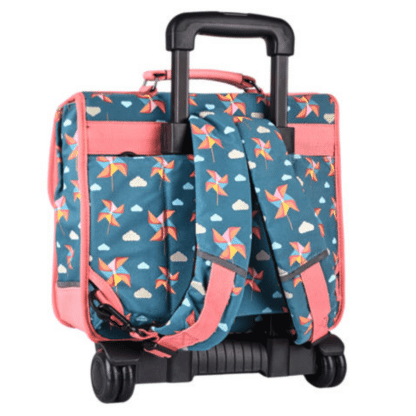 Cartable Fille 35 cm à roulette avec moulin à vent - Cameleon - Green Windmill - CP – Image 4
