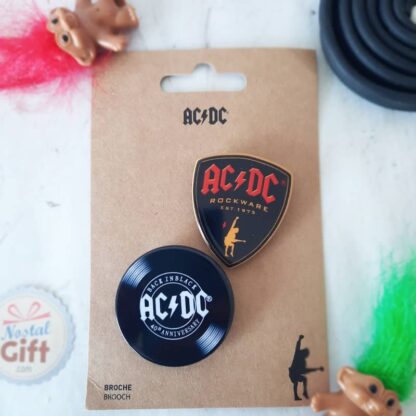 AC/DC - Lot de 2 broches - Bouclier et disque