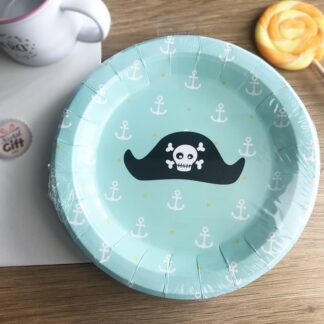 8 assiettes en carton Pirate
