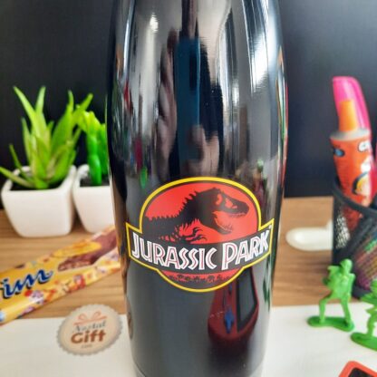 Jurassic Park - Bouteille d'eau noire en acier inoxydable