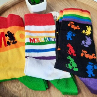 Coffret cadeau - 3 paires de chaussettes arc-en-ciel en coton Disney Pride