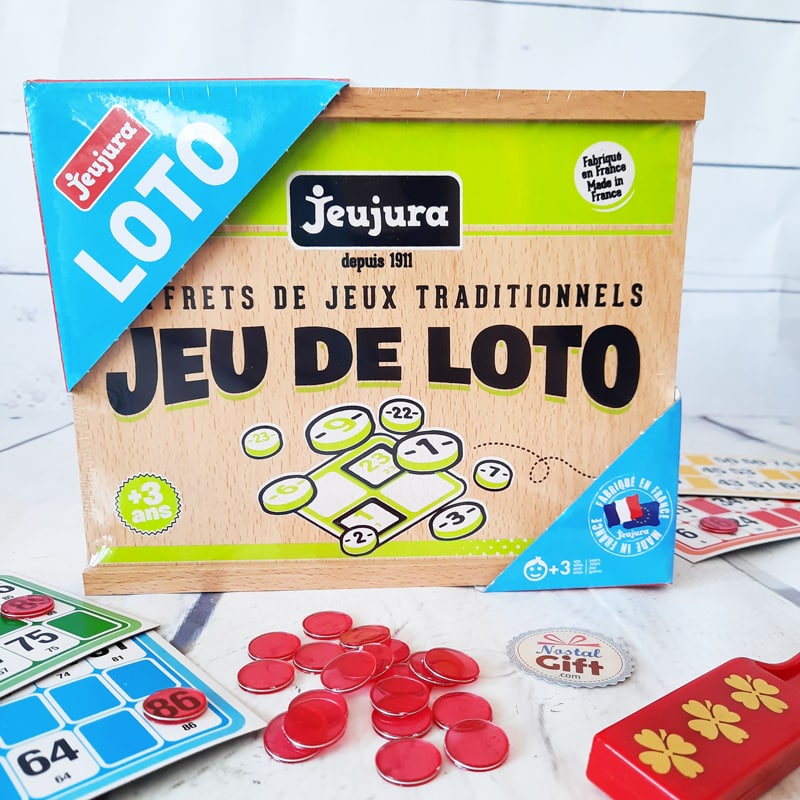 Jeu de Société - Jeu de Loto - Coffret en bois Jeujura