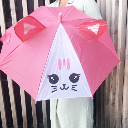 Parapluie animaux pour enfant - Chat rose