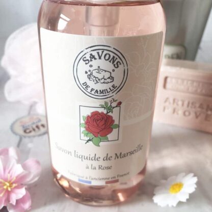 Savon liquide de Marseille à la rose ( 300 ml )