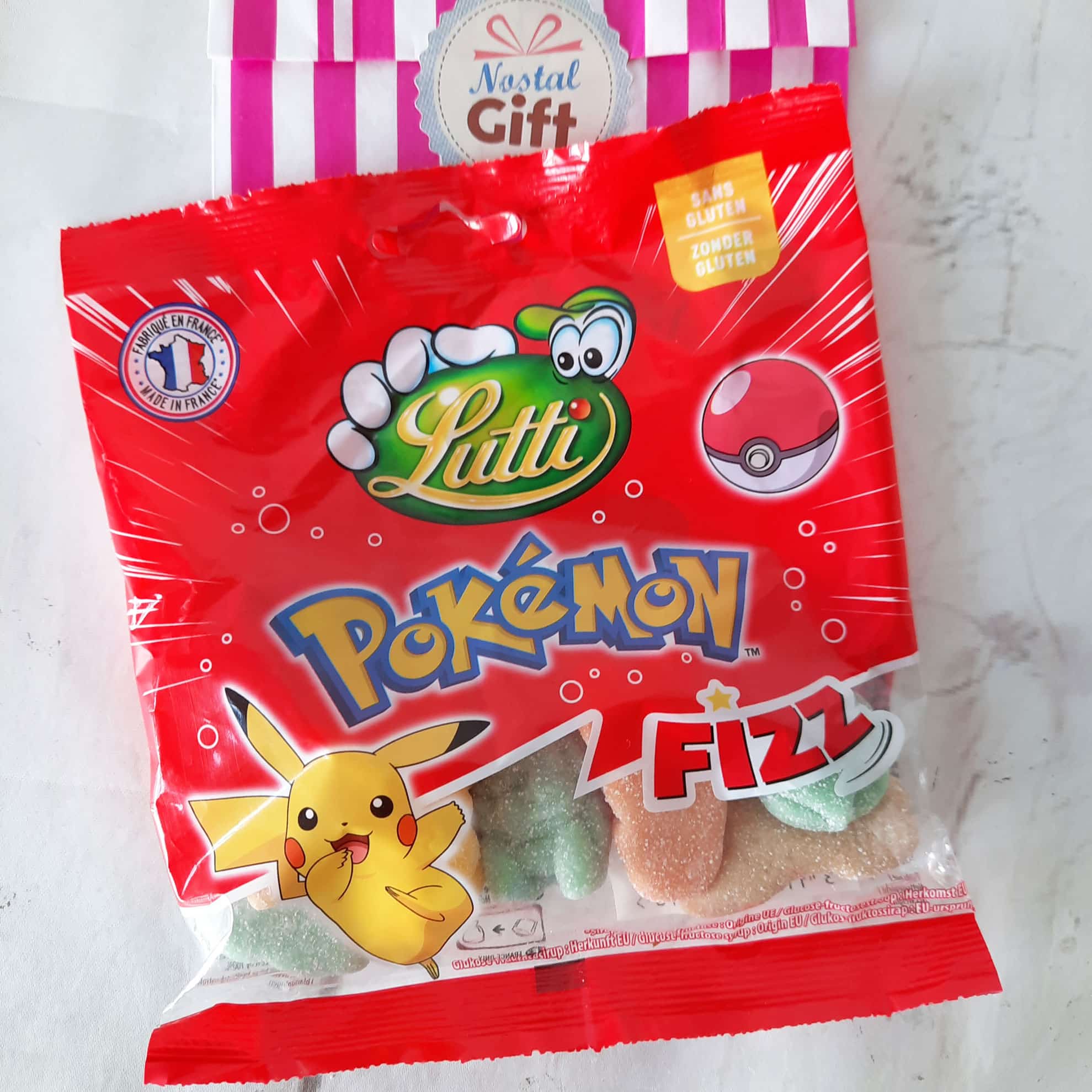 Lutti Pokemon Fizz  Bonbons Pokemon acidulés sans gluten