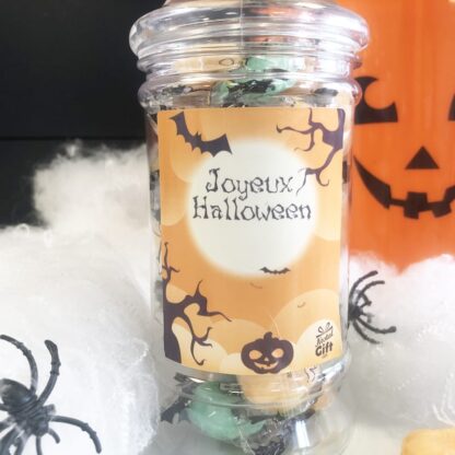Bonbonnière d'Halloween - 30 mini citrouilles fourrées de poudre (200g) - Bonbons Halloween