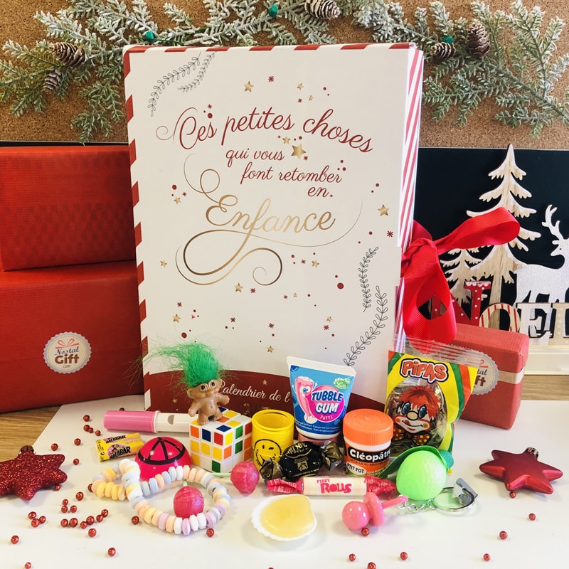 Calendrier De L'avent Homme Cadeau Noël Nostalgie Calendrier De L'Avent Nostalgie Années 80-90-2000 - 24 Bonbons Rétro - Cadeau Original Bonbons Années 80 90 LAvent Bonbon Annee