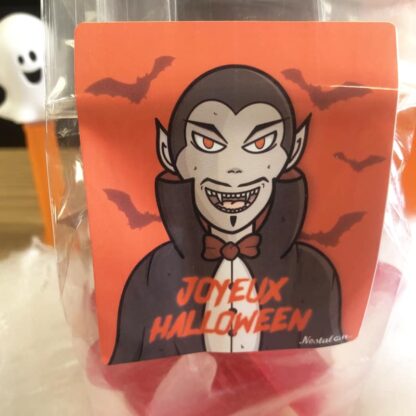 Sachet bonbons Halloween - 30 dents de vampires gélifiées