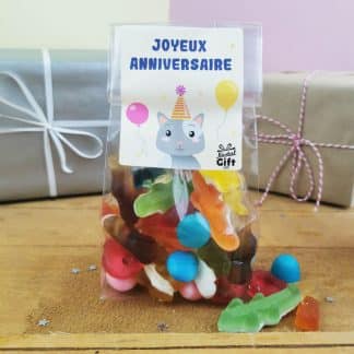 Sachet Bonbon 150 g - Happy Life - Anniversaire enfant - Chat