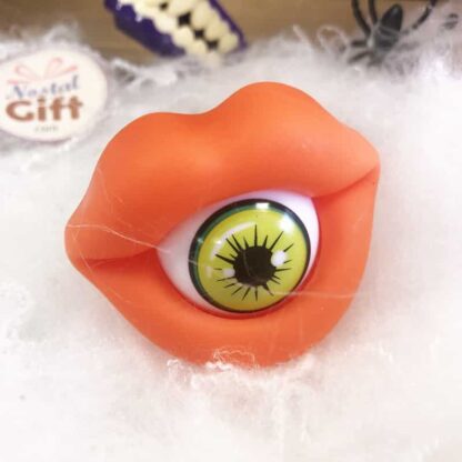 Bpop Terror - Sucette d'Halloween bouche en forme d'oeil orange (15g)