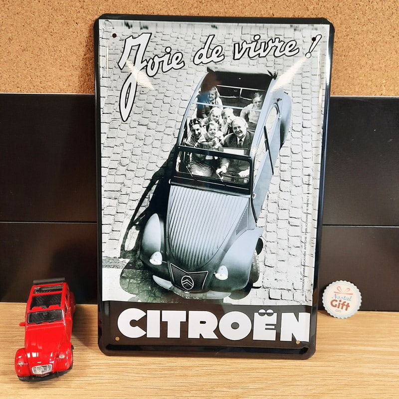 Petite voiture Citroën 2CV à rétrofriction en métal
