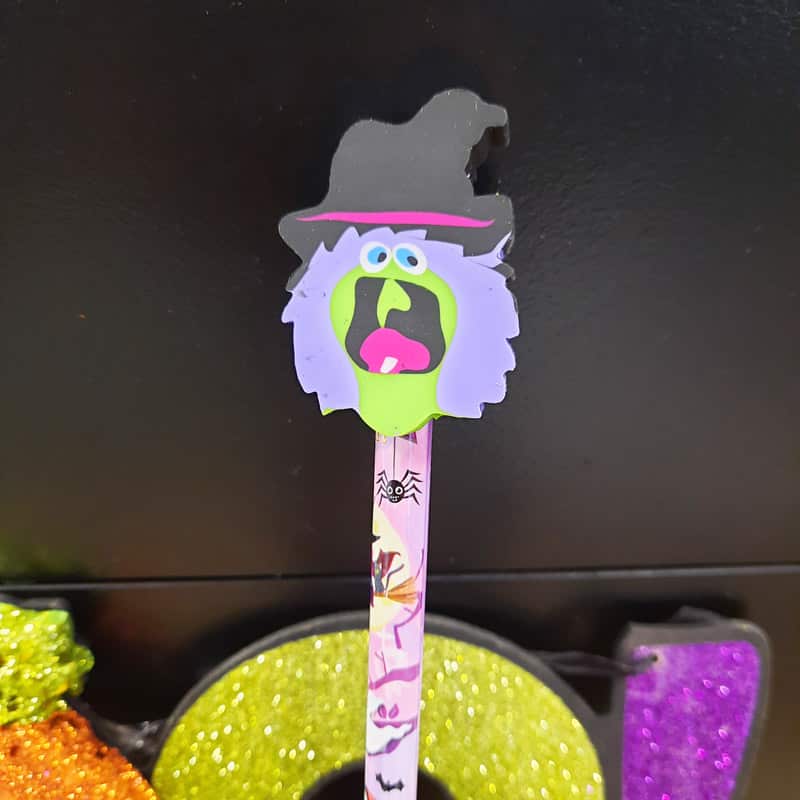 Halloween - Crayon de papier avec gomme sorcière