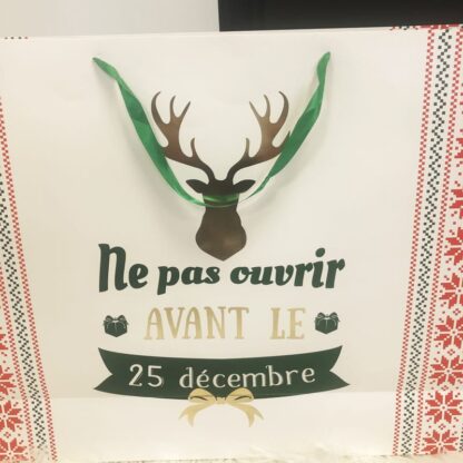 Sac cadeau de Noël - Ne pas ouvrir avant le 25 décembre (70 cm)