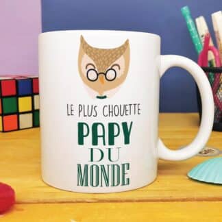 Mug - "Le plus chouette PAPY du monde" personnalisable - 300 ml