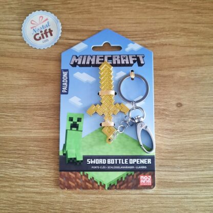 Minecraft - Porte clés et décapsuleur - Épée en or