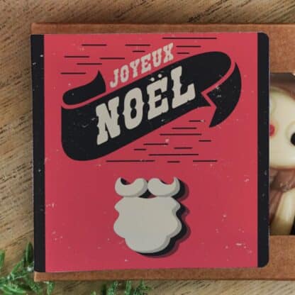 Bonhomme de neige en chocolat blanc écharpe lait x3 - "Joyeux Noël"