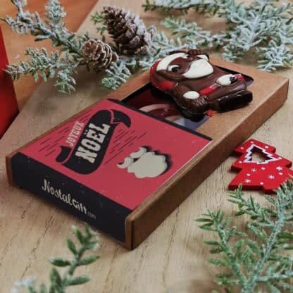 Père Noël en chocolat au lait et sa cloche x3 – Image 3