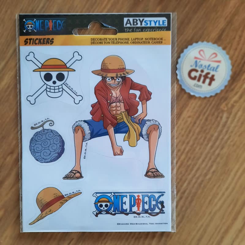 Stickers One Piece - Luffy & Law - chapeau de paille - garçon