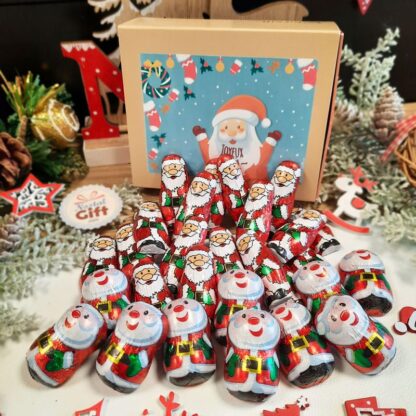 Boîte de noël - Père Noël en chocolat x 30 - 270 grammes