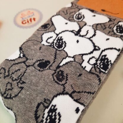 Snoopy - Chaussettes grises en coton - Taille 36/41