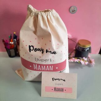 Cadeau fête des mères idée cadeau maman Grand sac personnalisé avec prénom 