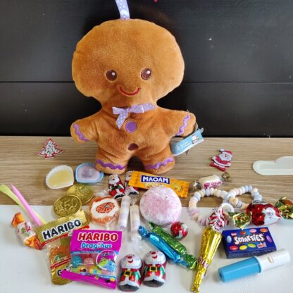 Sachet de Noël 20 bonbons pour enfant + Peluche Pain d'épice – Image 3